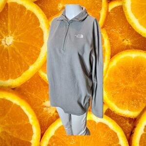 The‎ North Face Men's Grey Glacier 1/4 Zip Fleece Pullover Sweatshirt Size S